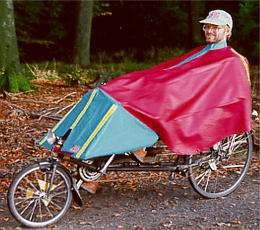 Alfred's All-Weather-Solution for classic long-wheel-base recumbent bicycles
